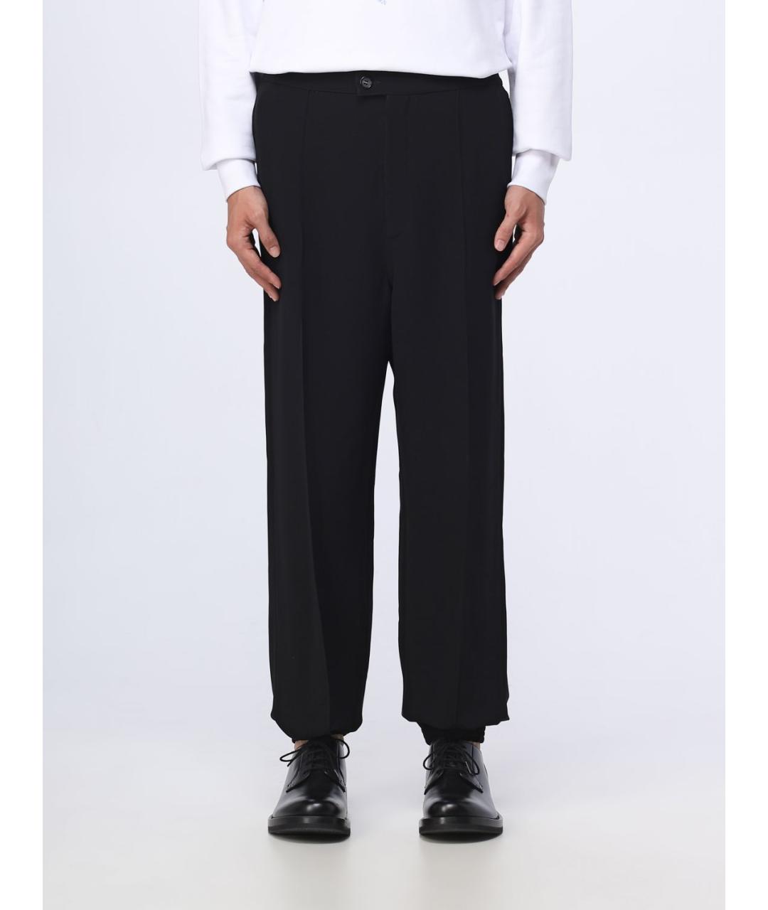 ALEXANDER MCQUEEN Черные хлопковые повседневные брюки, фото 2