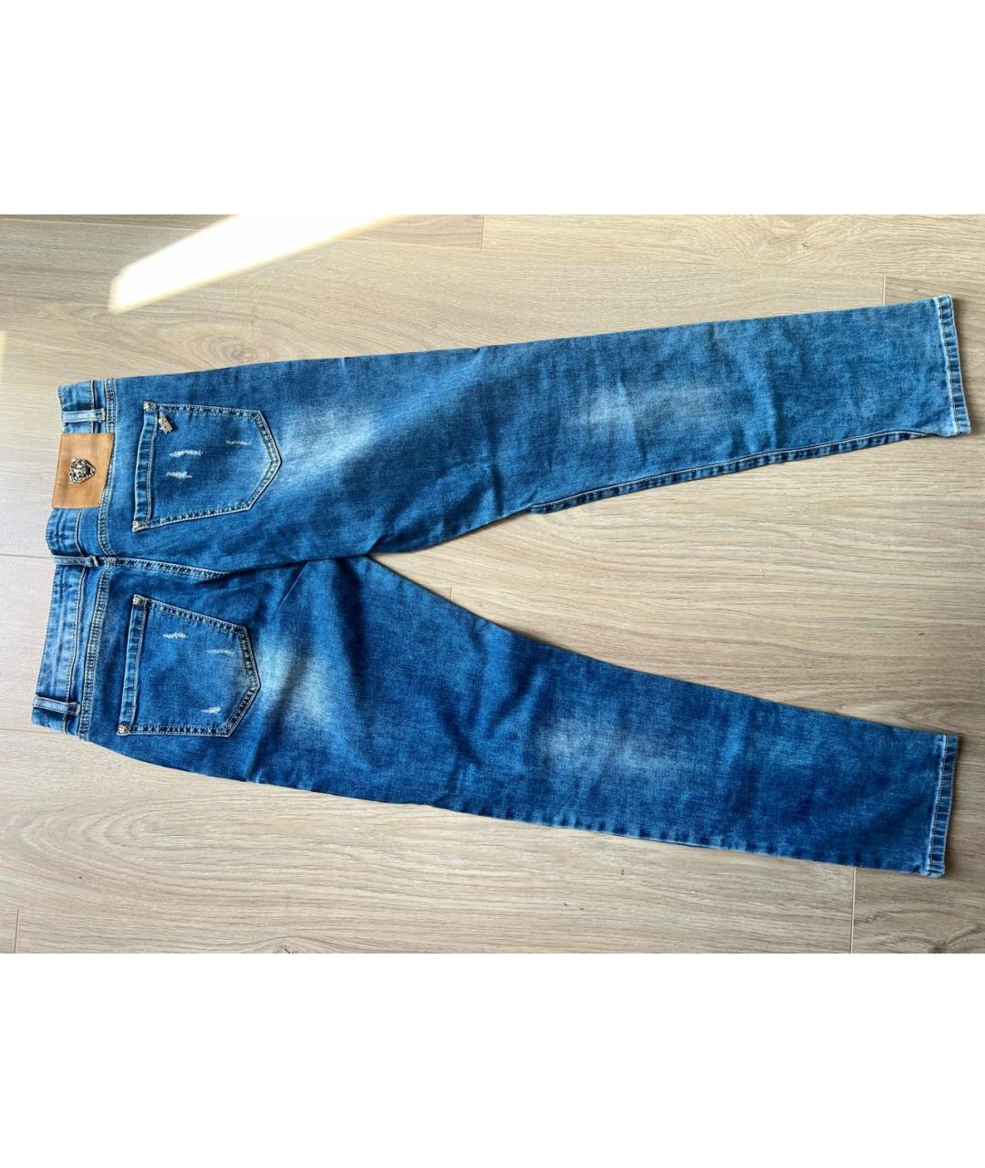 PHILIPP PLEIN Синие джинсы слим, фото 2