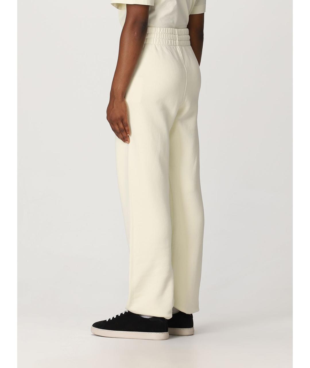 OFF-WHITE Белые хлопковые прямые брюки, фото 4