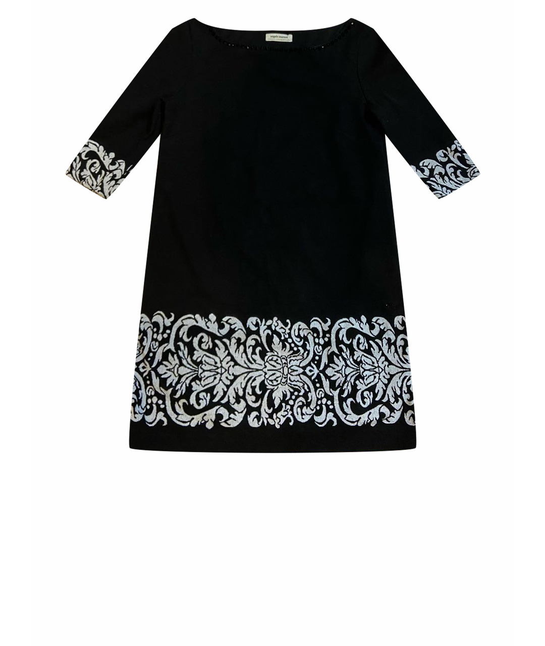 ANGELO MARANI Черное шерстяное повседневное платье, фото 1
