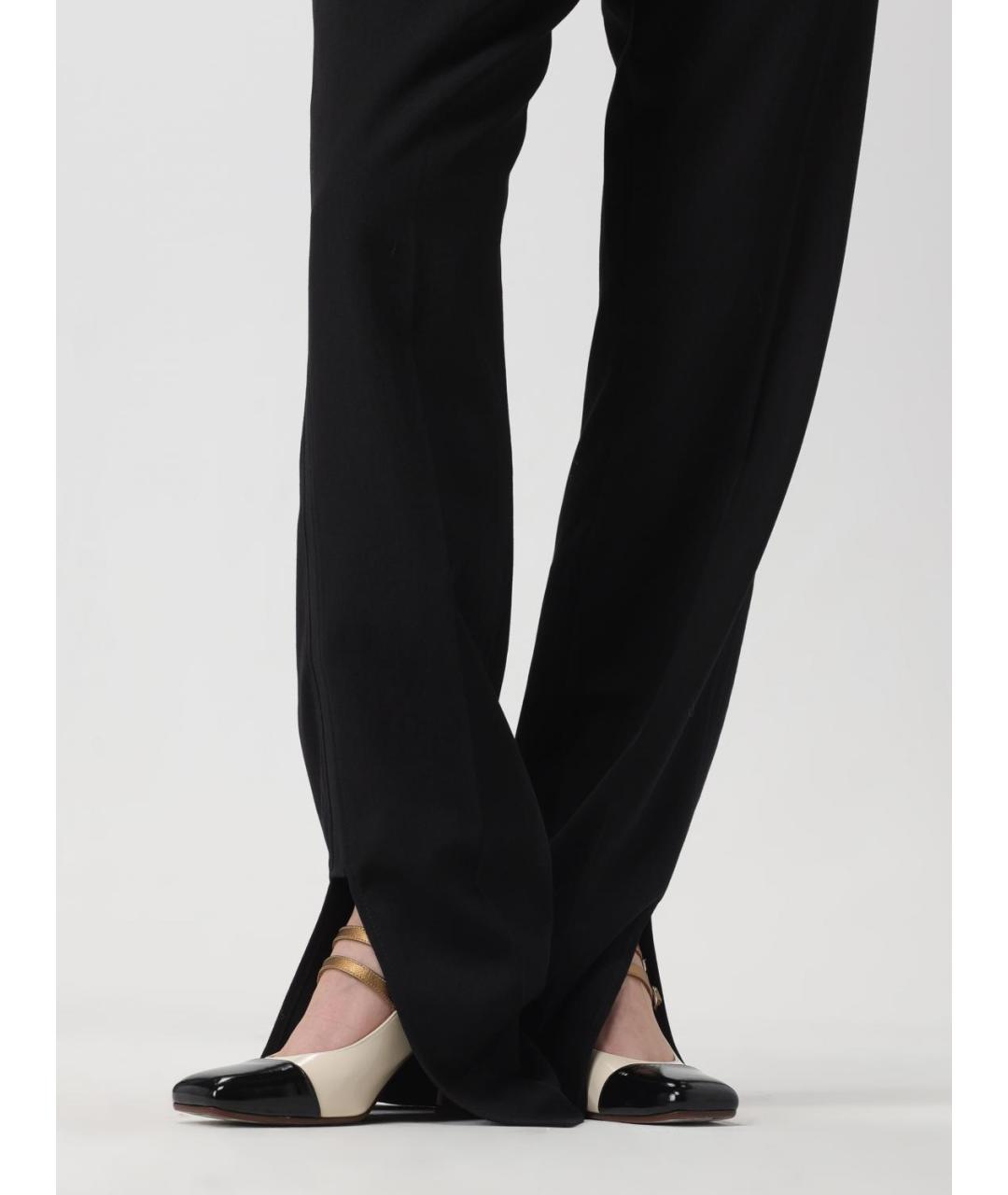 JACQUEMUS Черные шерстяные прямые брюки, фото 6