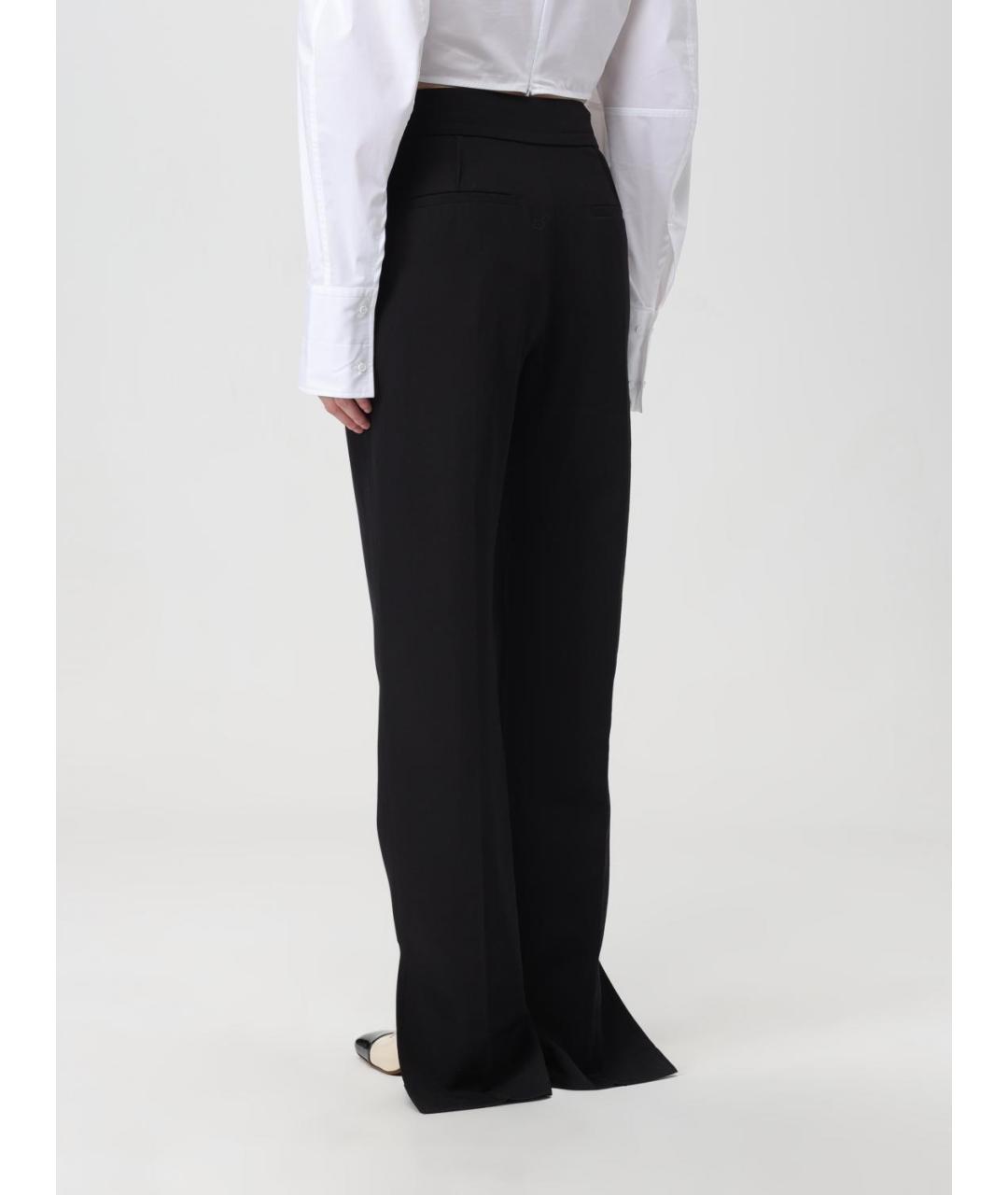 JACQUEMUS Черные шерстяные прямые брюки, фото 4