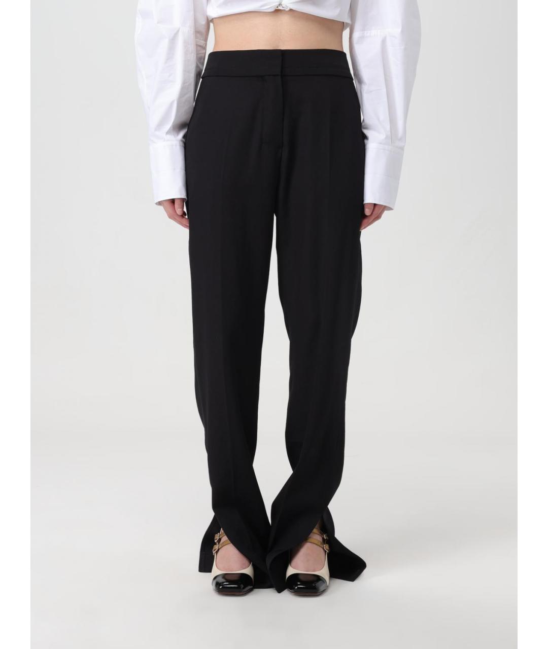 JACQUEMUS Черные шерстяные прямые брюки, фото 2
