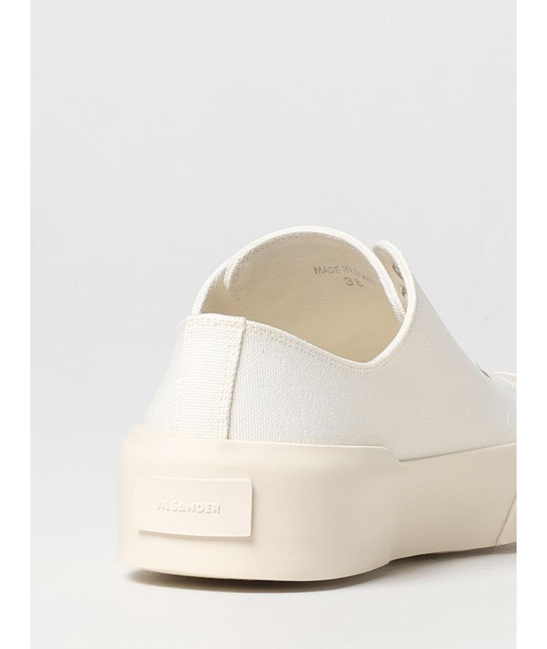 JIL SANDER Бежевые текстильные кеды, фото 3