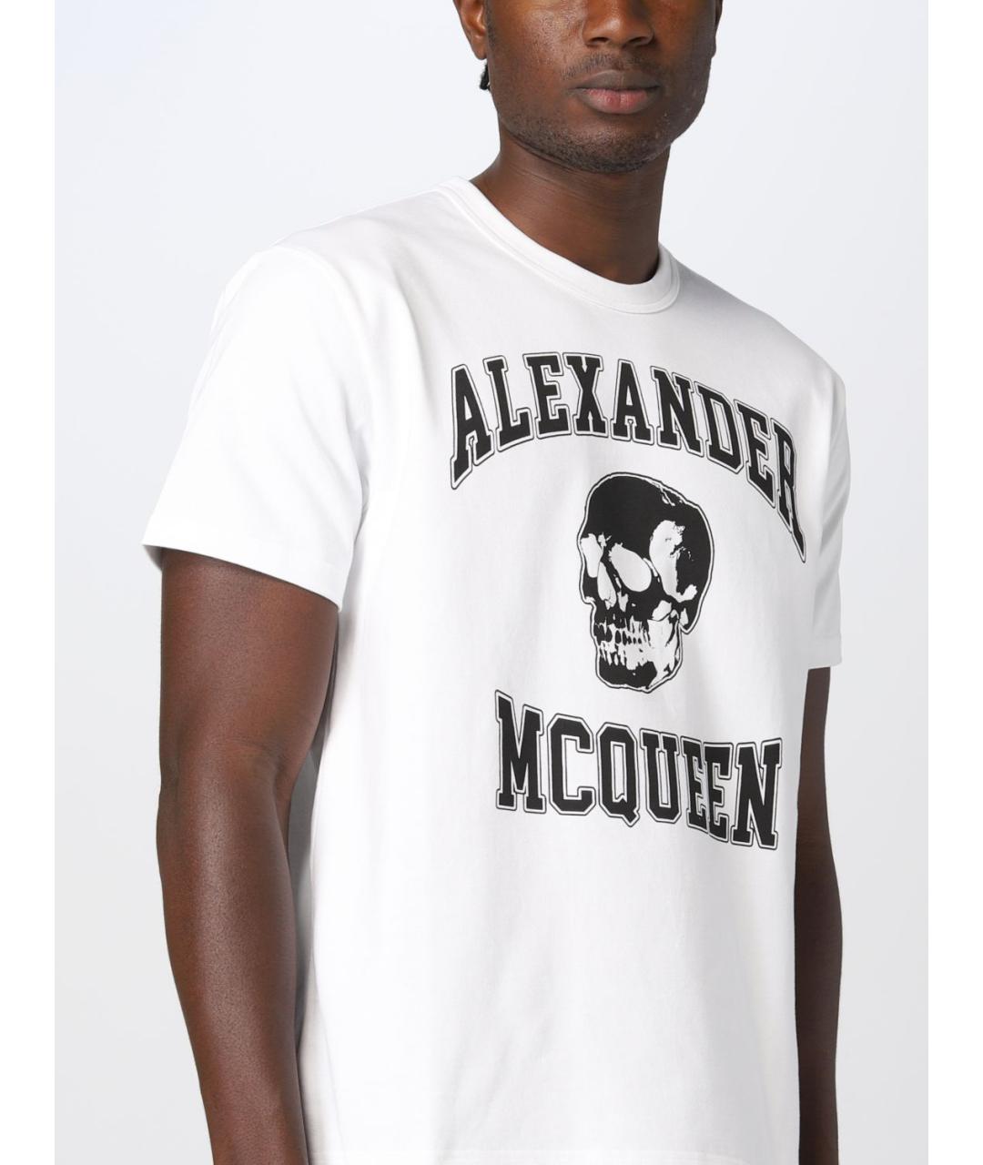 ALEXANDER MCQUEEN Белая хлопковая футболка, фото 6