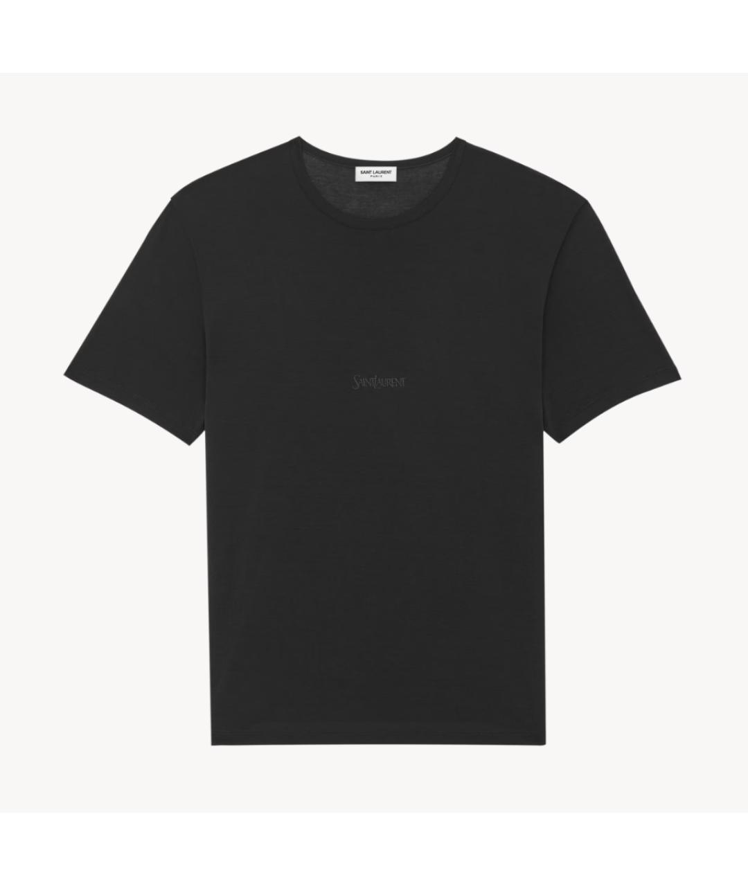 SAINT LAURENT Черная вискозная футболка, фото 7