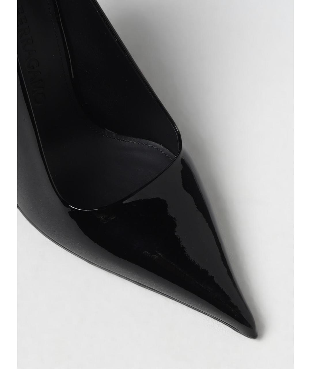 FERRAGAMO Черные туфли из лакированной кожи, фото 4
