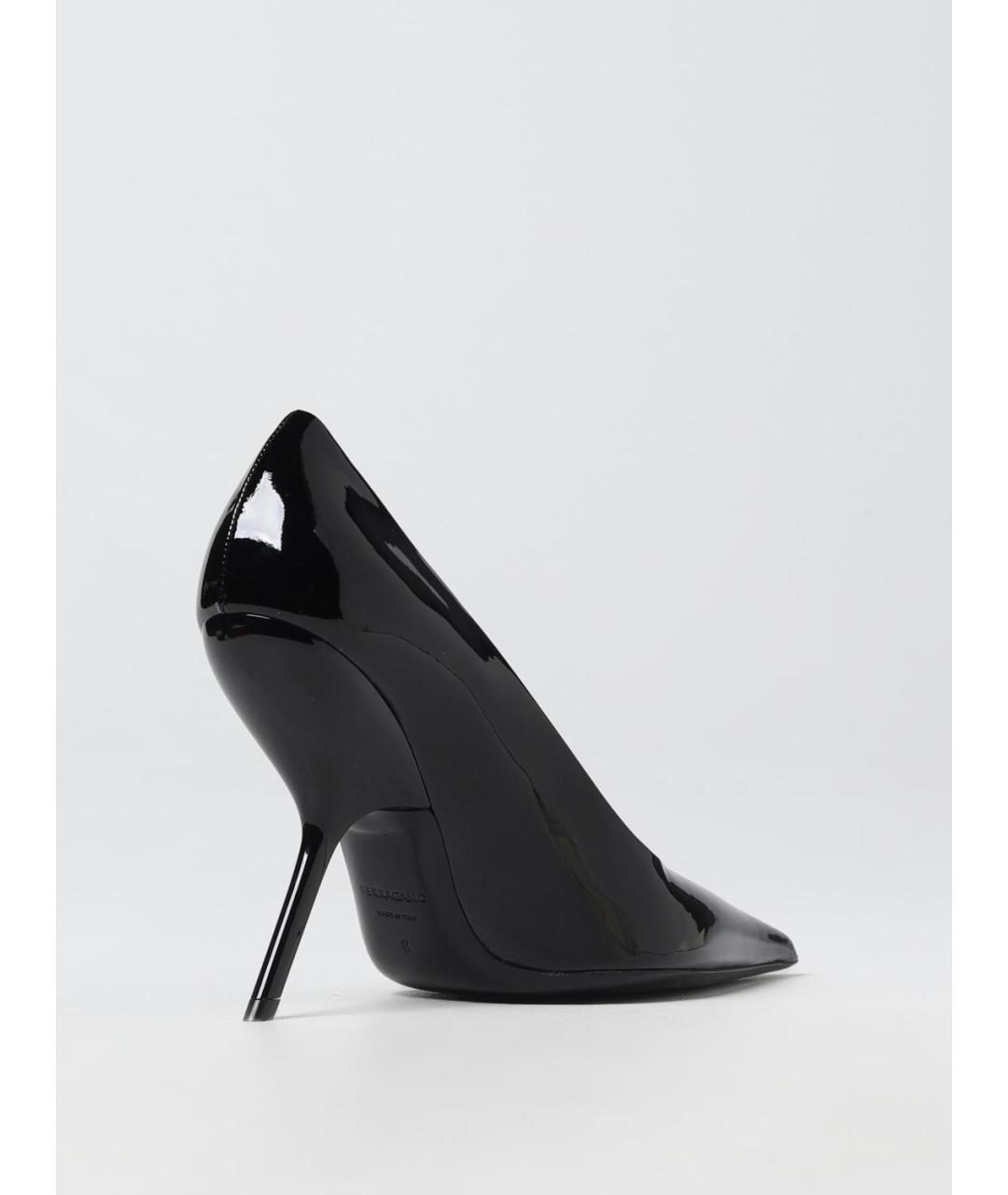 FERRAGAMO Черные туфли из лакированной кожи, фото 3