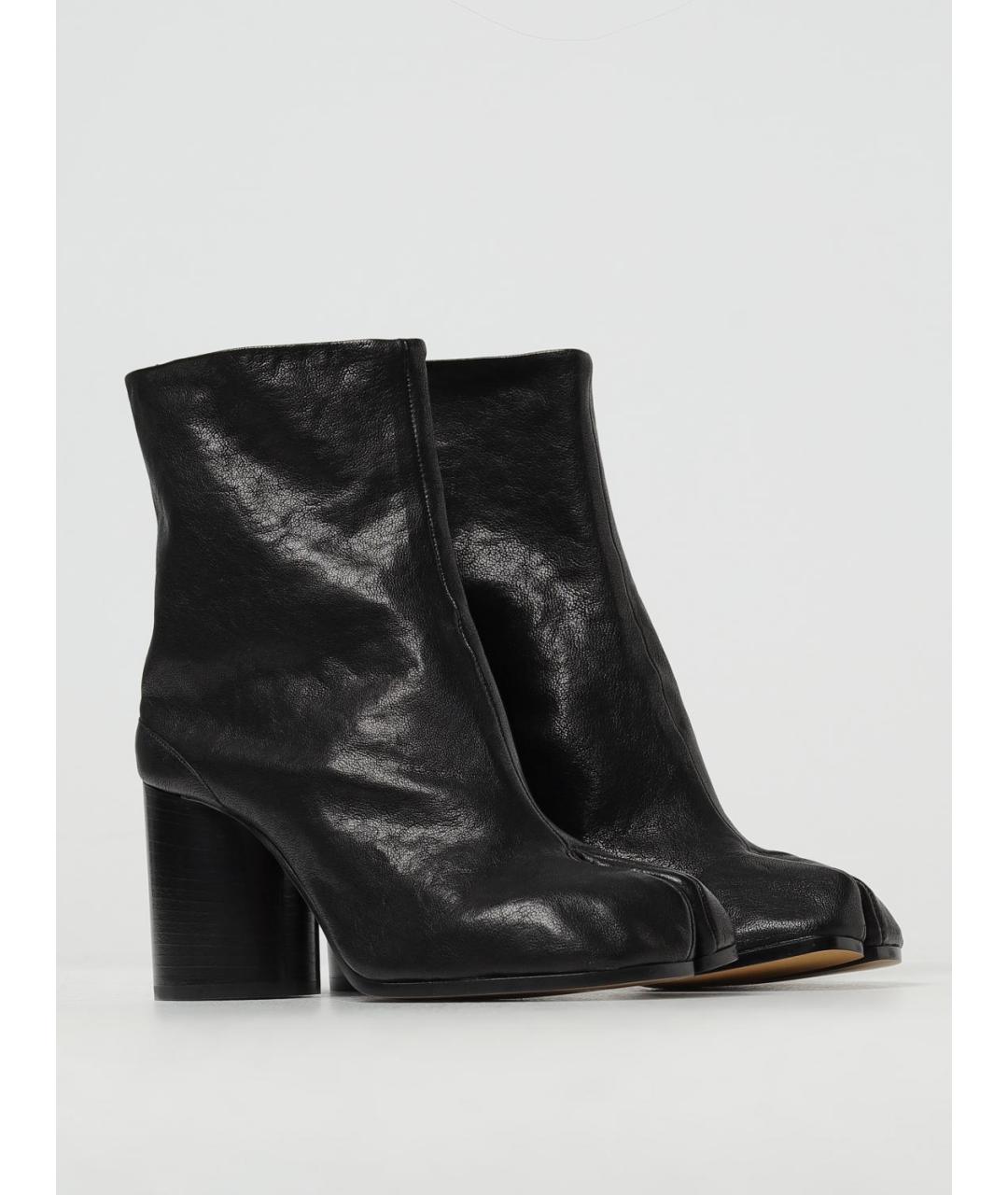 MAISON MARGIELA Черные кожаные ботильоны, фото 2