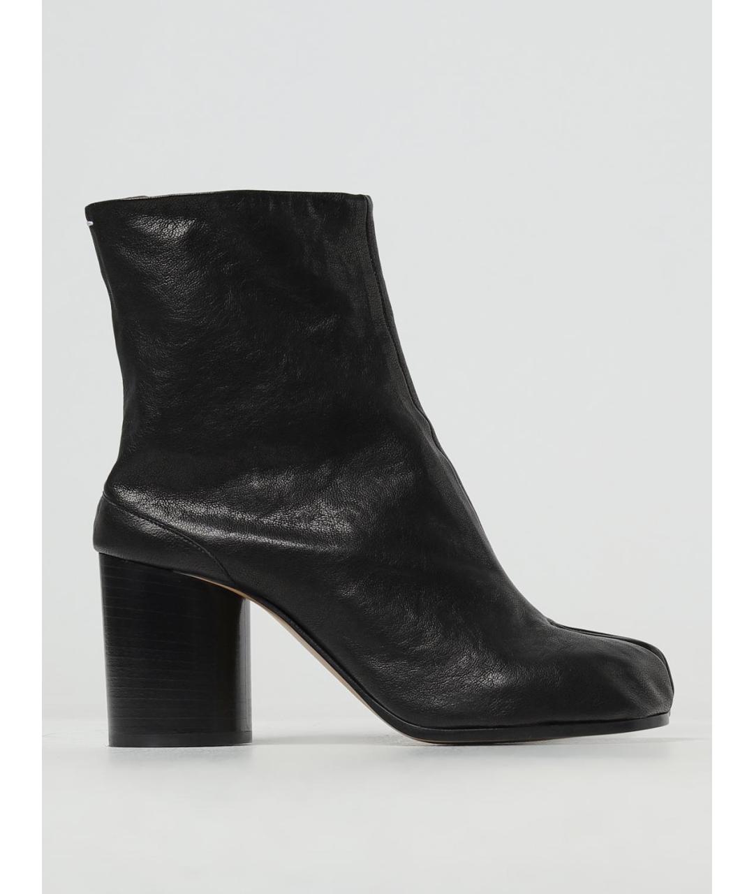 MAISON MARGIELA Черные кожаные ботильоны, фото 5