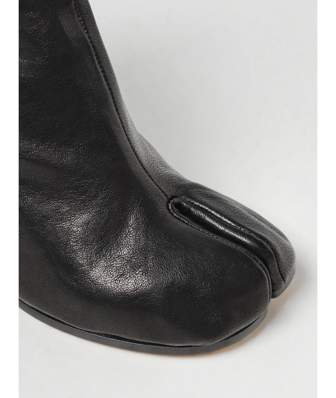 MAISON MARGIELA Черные кожаные ботильоны, фото 4