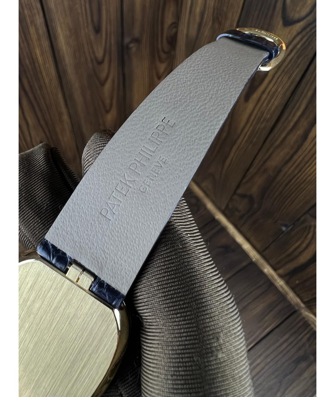 PATEK PHILIPPE Темно-синие часы из желтого золота, фото 6