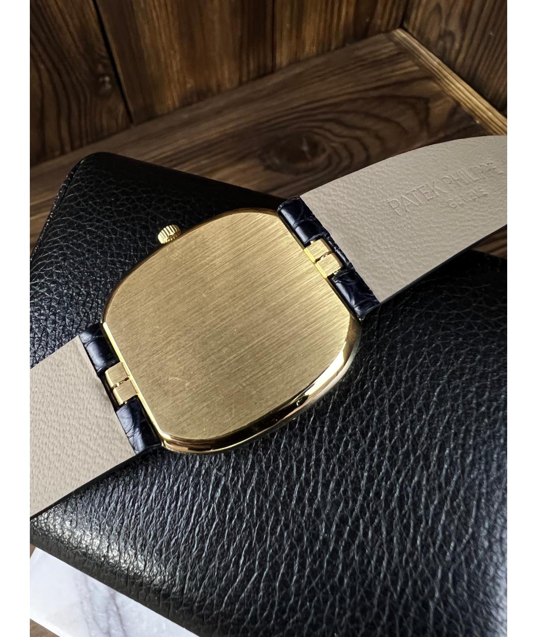 PATEK PHILIPPE Темно-синие часы из желтого золота, фото 7