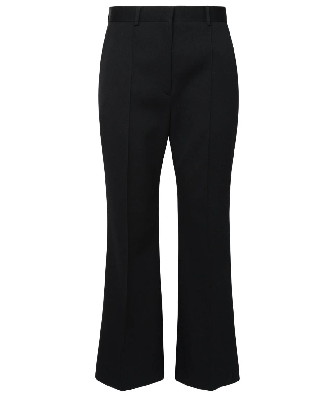 LANVIN Черные шерстяные прямые брюки, фото 1