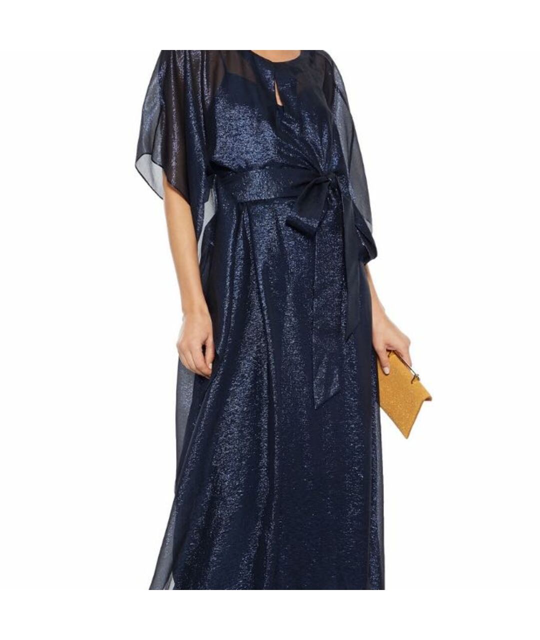 OSCAR DE LA RENTA Синее шелковое вечернее платье, фото 4