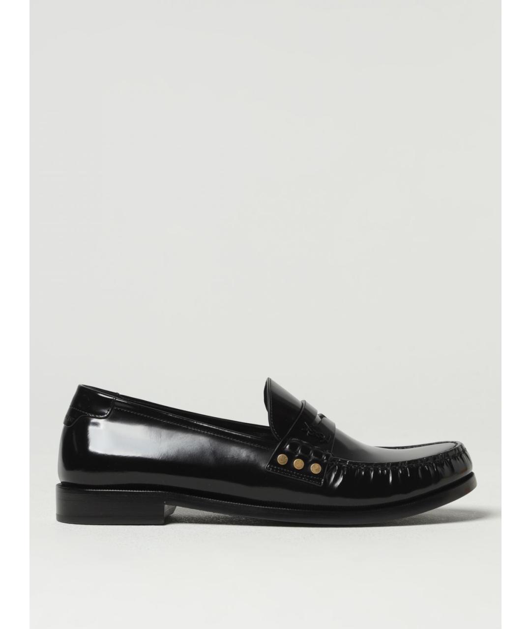 SAINT LAURENT Черные кожаные лоферы, фото 5