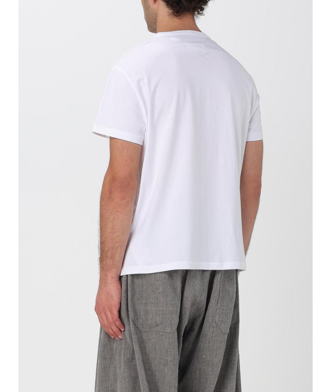 MAISON MARGIELA Белая хлопковая футболка, фото 4