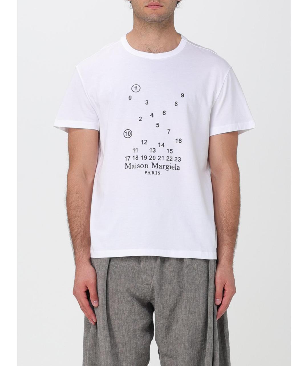 MAISON MARGIELA Белая хлопковая футболка, фото 2
