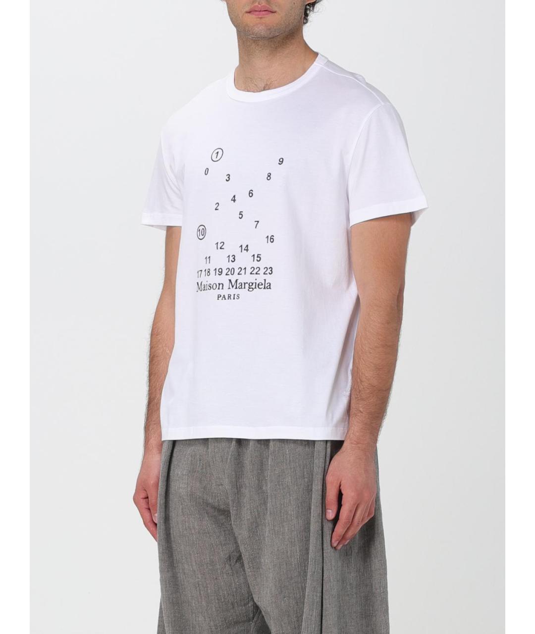 MAISON MARGIELA Белая хлопковая футболка, фото 5