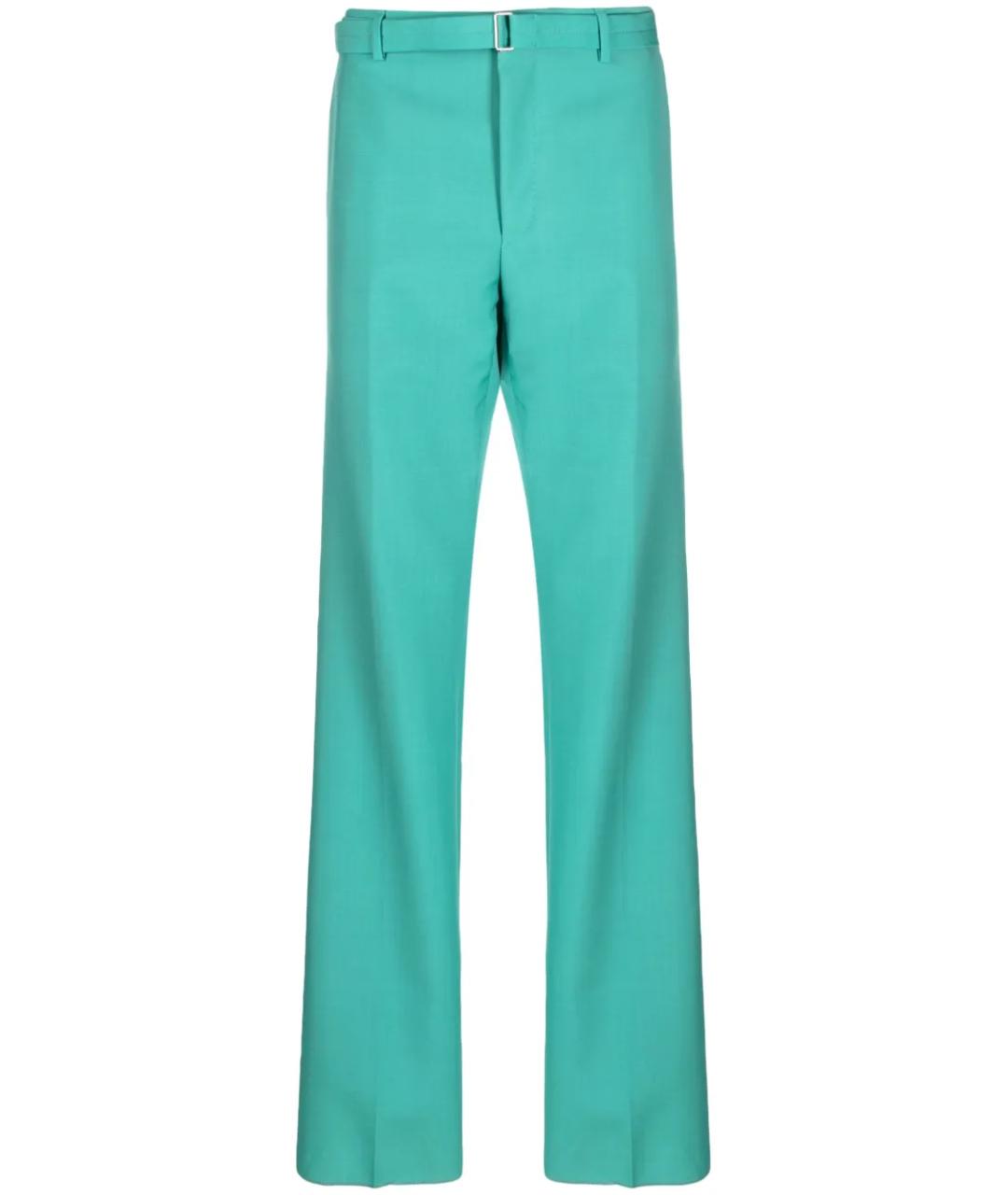 LANVIN Бирюзовые повседневные брюки, фото 1