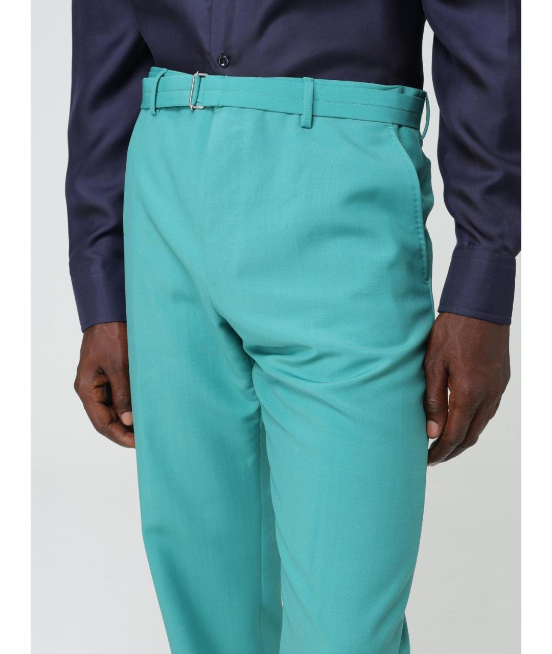 LANVIN Бирюзовые повседневные брюки, фото 6
