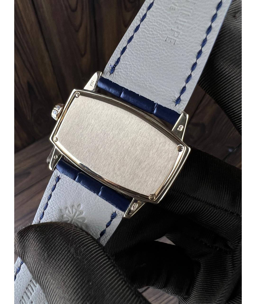 PATEK PHILIPPE Темно-синие часы из желтого золота, фото 6