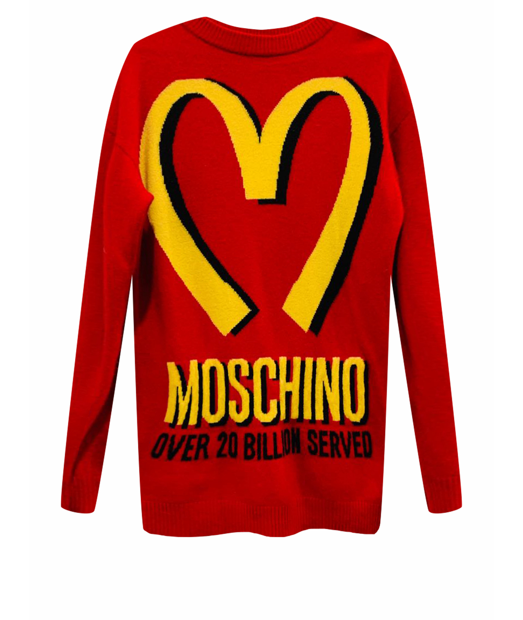 MOSCHINO Красное кашемировое повседневное платье, фото 1