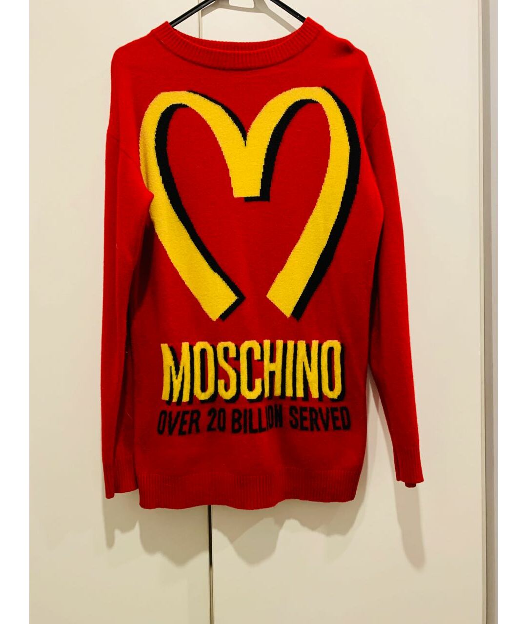 MOSCHINO Красное кашемировое повседневное платье, фото 5