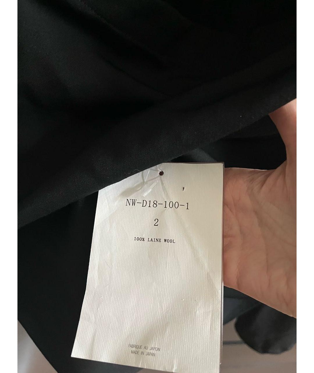 YOHJI YAMAMOTO Черное шерстяное повседневное платье, фото 7