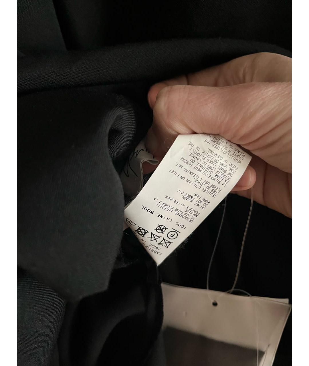 YOHJI YAMAMOTO Черное шерстяное повседневное платье, фото 6