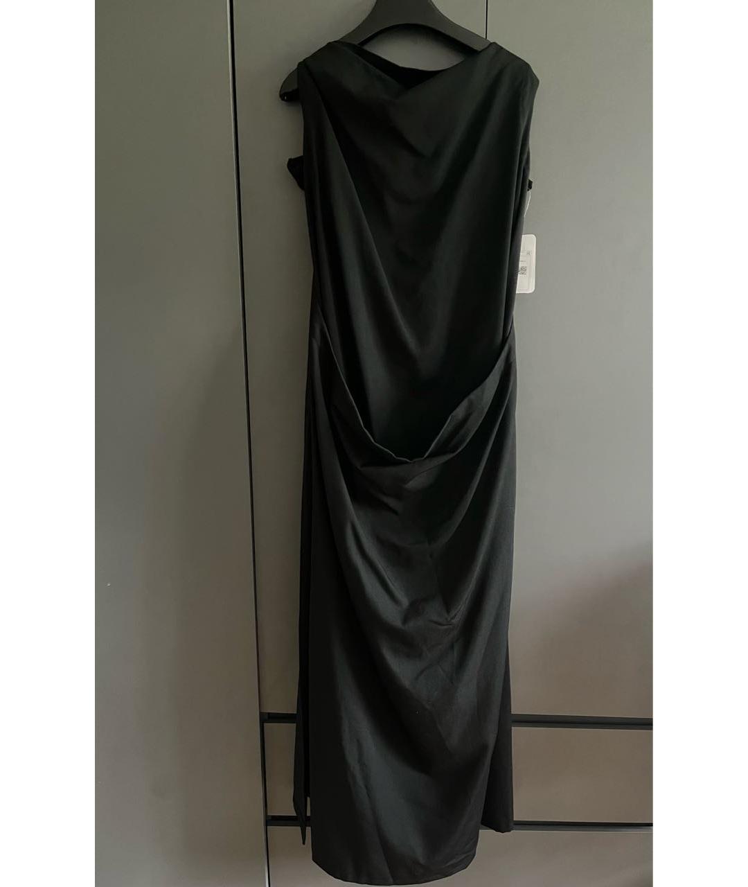 YOHJI YAMAMOTO Черное шерстяное повседневное платье, фото 4