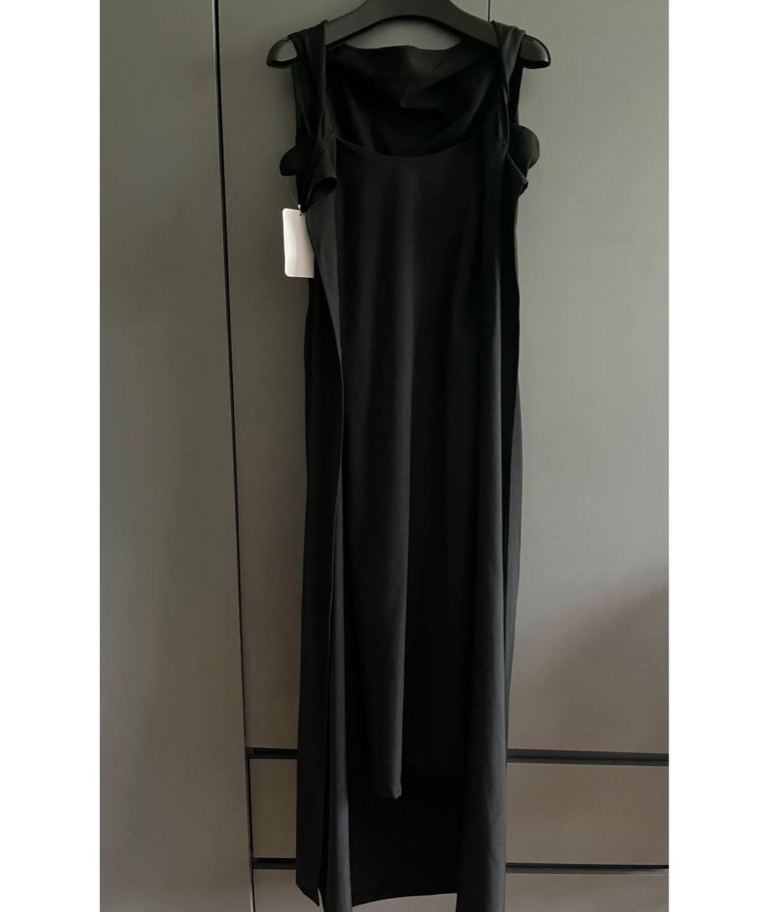 YOHJI YAMAMOTO Черное шерстяное повседневное платье, фото 2