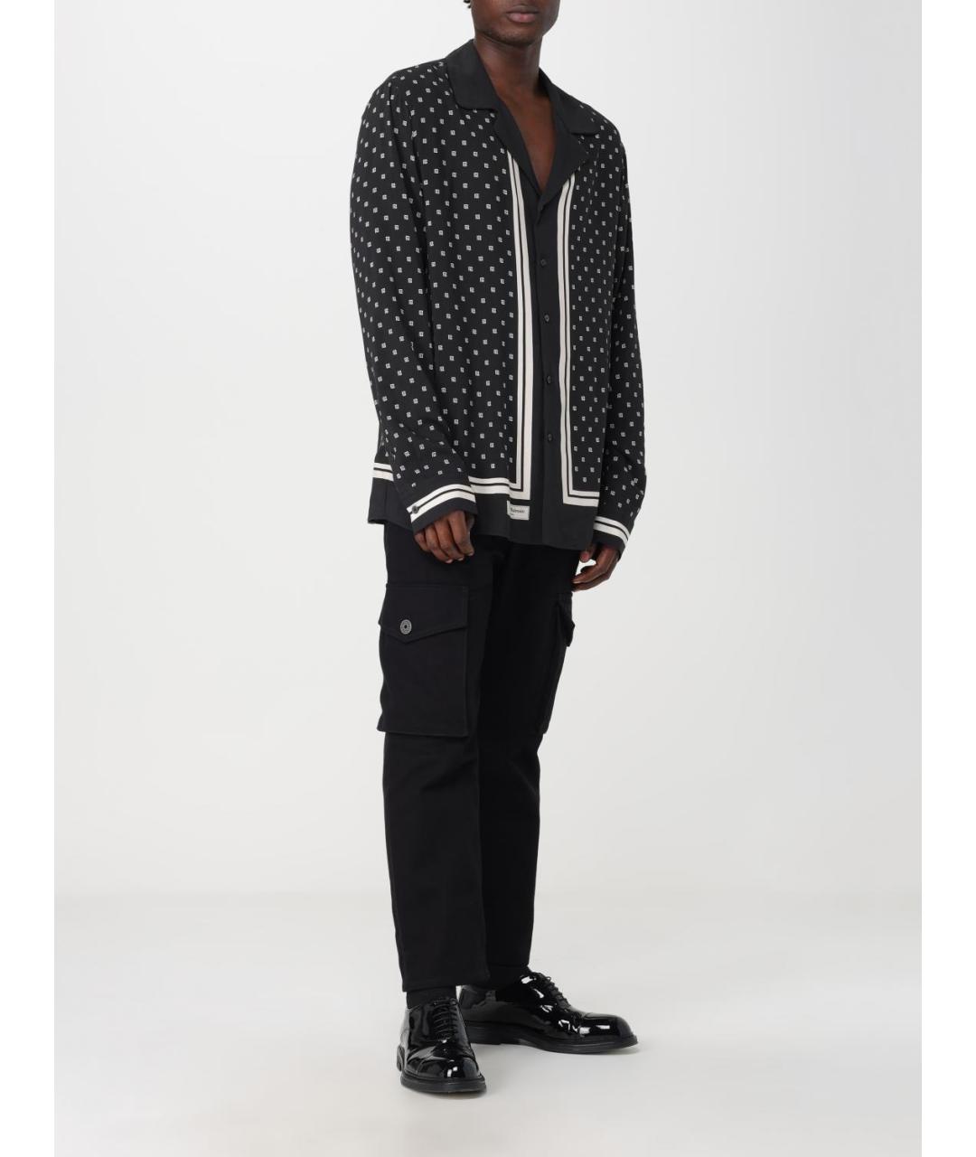 BALMAIN Черные хлопковые повседневные брюки, фото 3