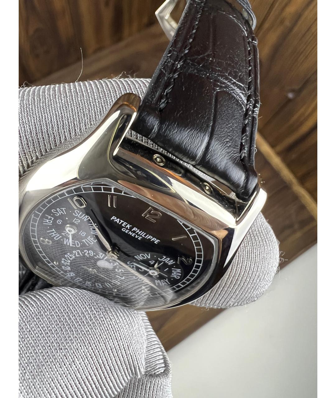 PATEK PHILIPPE Черные часы из белого золота, фото 4
