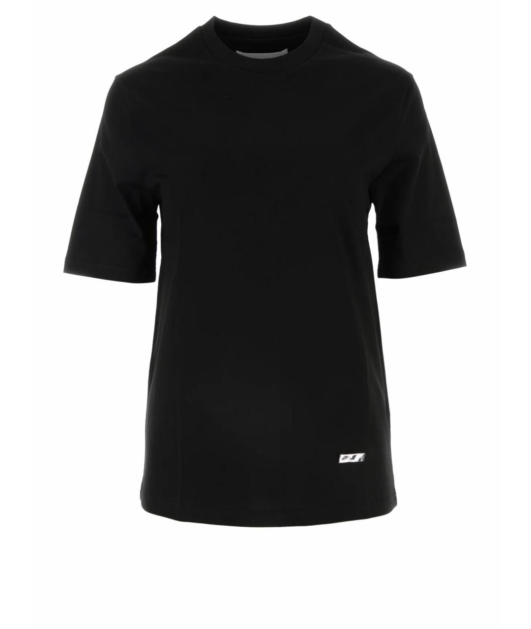 JIL SANDER Черная хлопковая футболка, фото 1