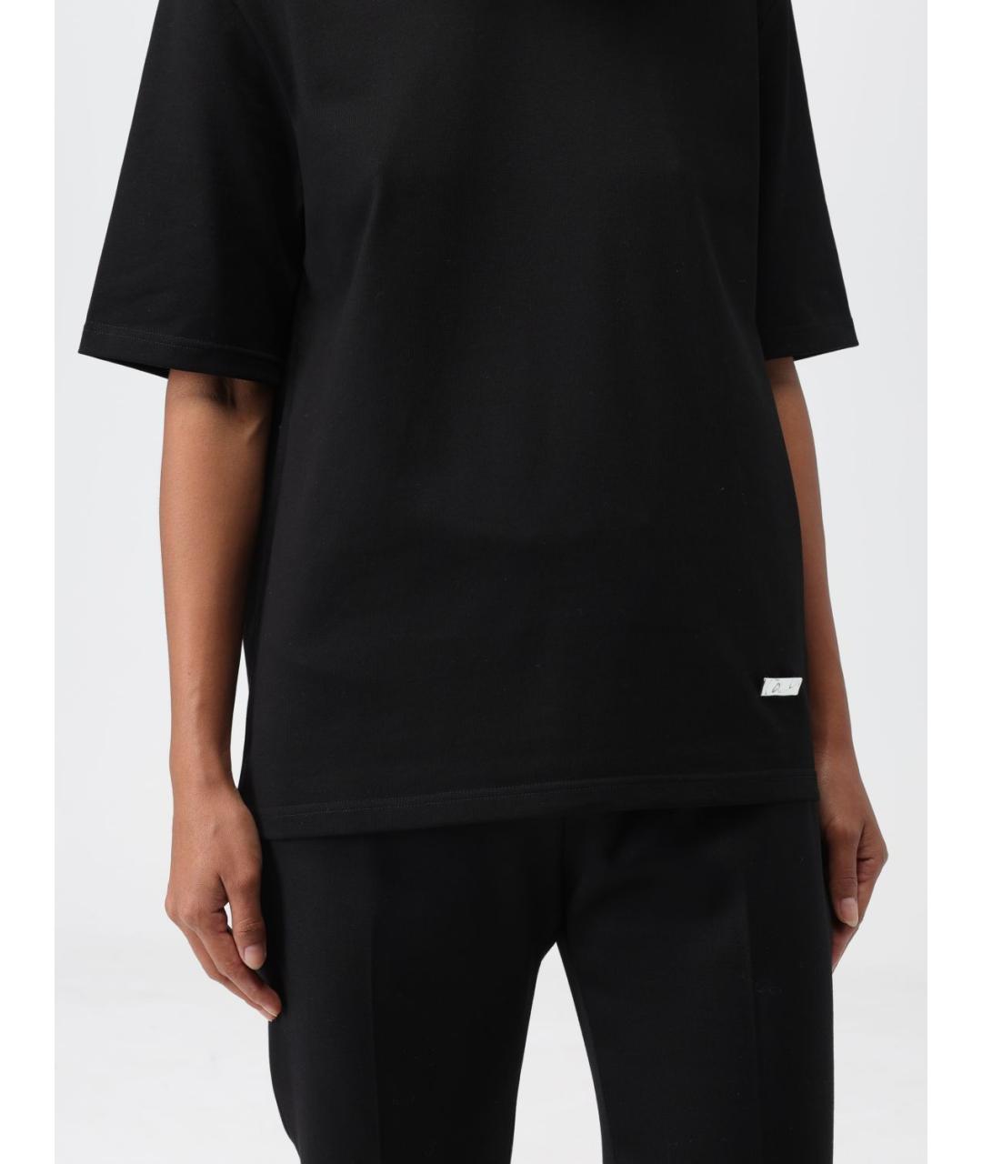 JIL SANDER Черная хлопковая футболка, фото 6