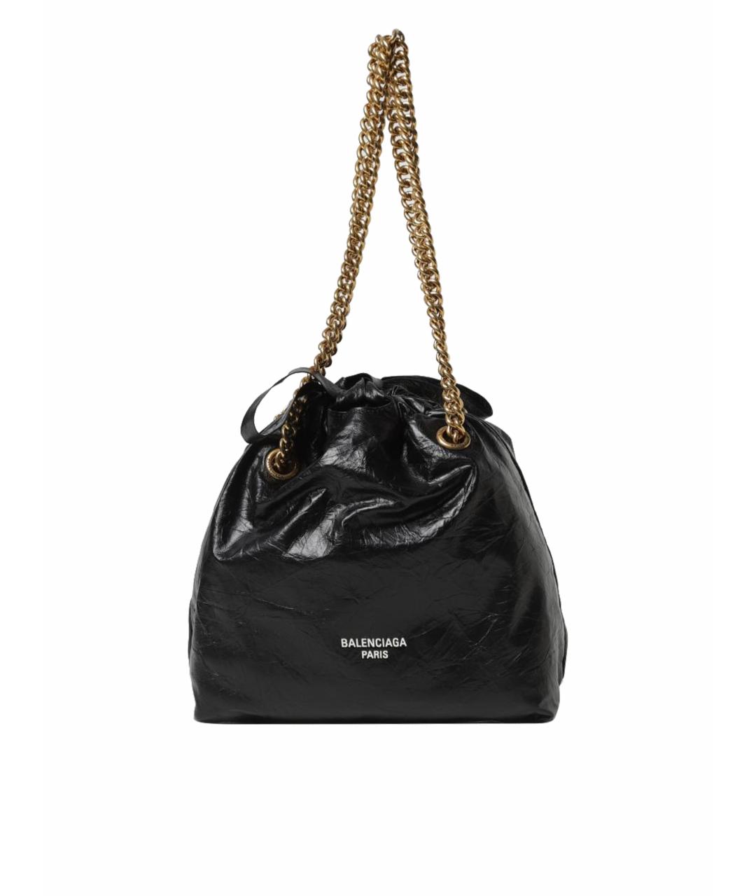 BALENCIAGA Черная кожаная сумка тоут, фото 1