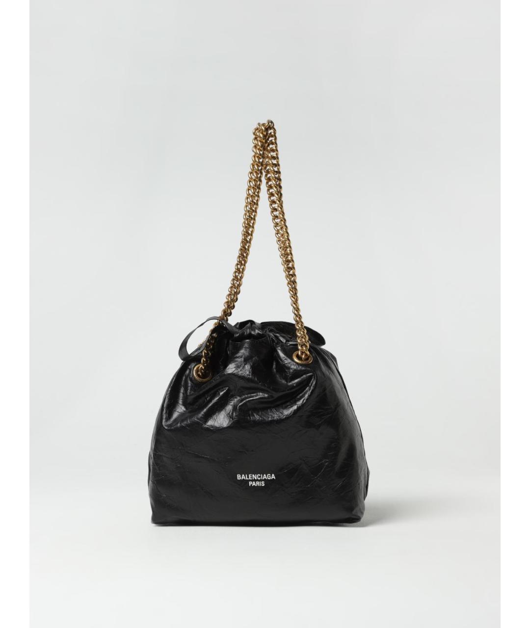 BALENCIAGA Черная кожаная сумка тоут, фото 5