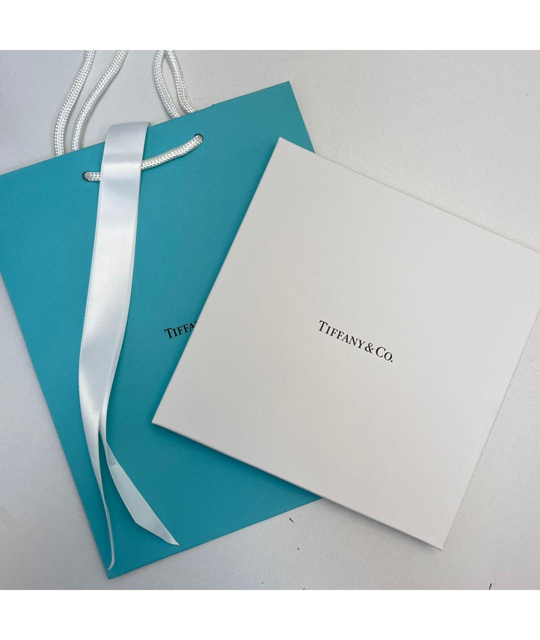 TIFFANY&CO Бирюзовый шелковый платок, фото 4