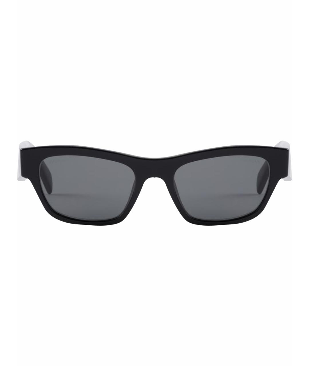 PRADA Черные пластиковые солнцезащитные очки, фото 1