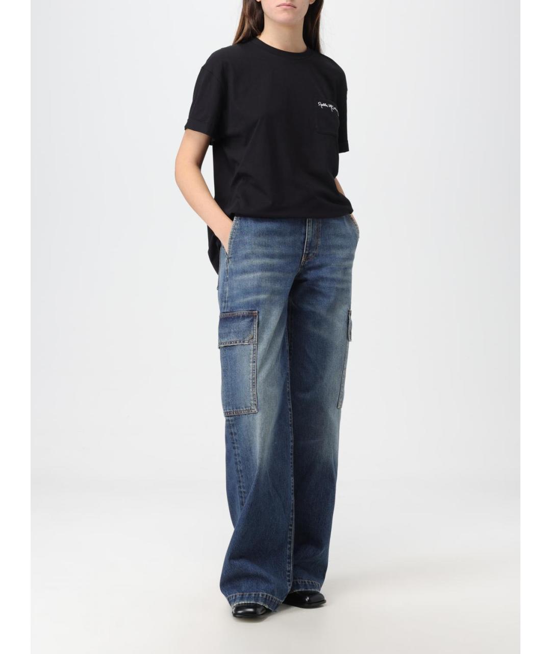 STELLA MCCARTNEY Синие хлопковые прямые джинсы, фото 3