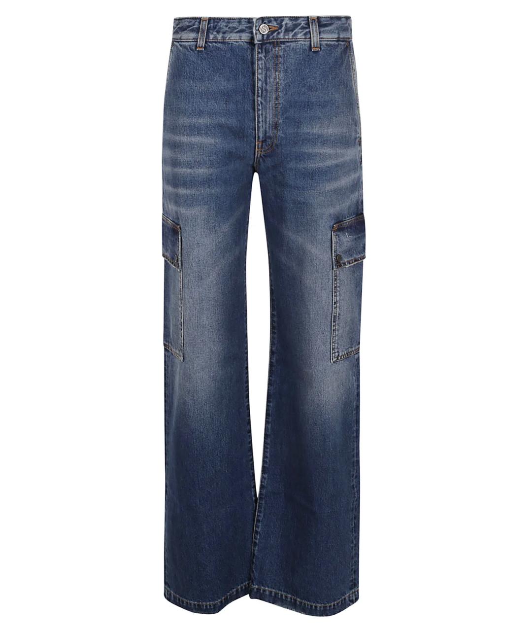 STELLA MCCARTNEY Синие хлопковые прямые джинсы, фото 1