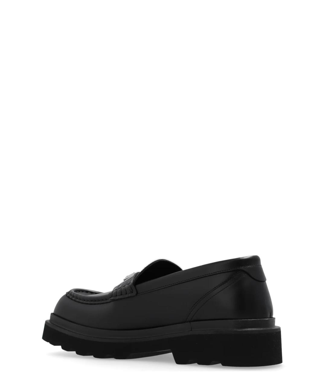 DOLCE&GABBANA Черные кожаные лоферы, фото 3