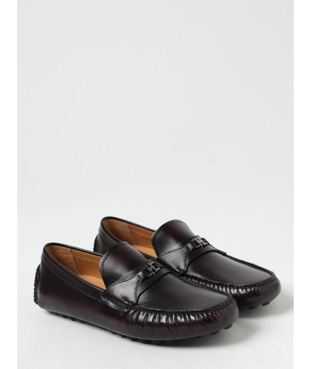 FERRAGAMO Черные кожаные мокасины, фото 2