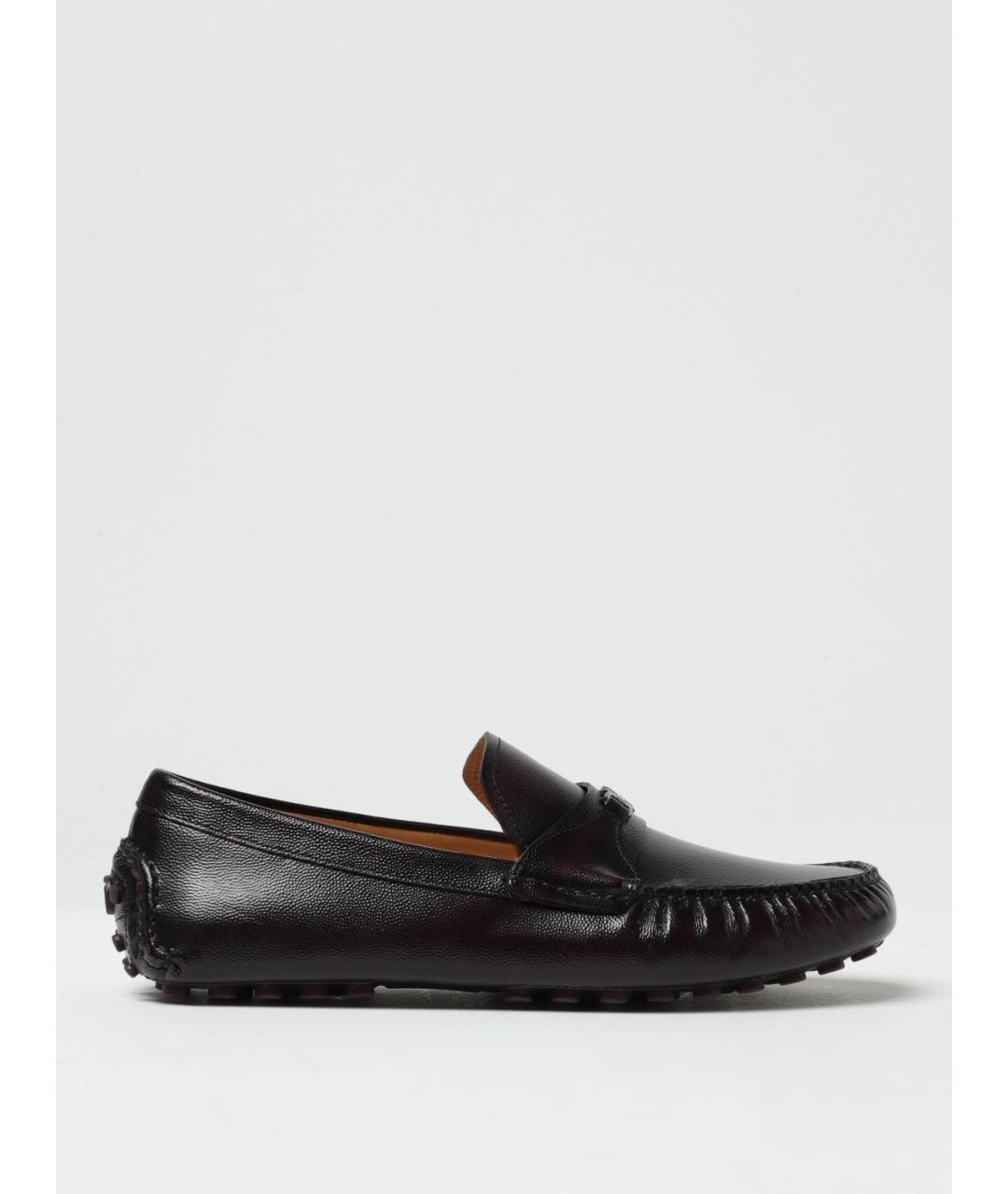 FERRAGAMO Черные кожаные мокасины, фото 5