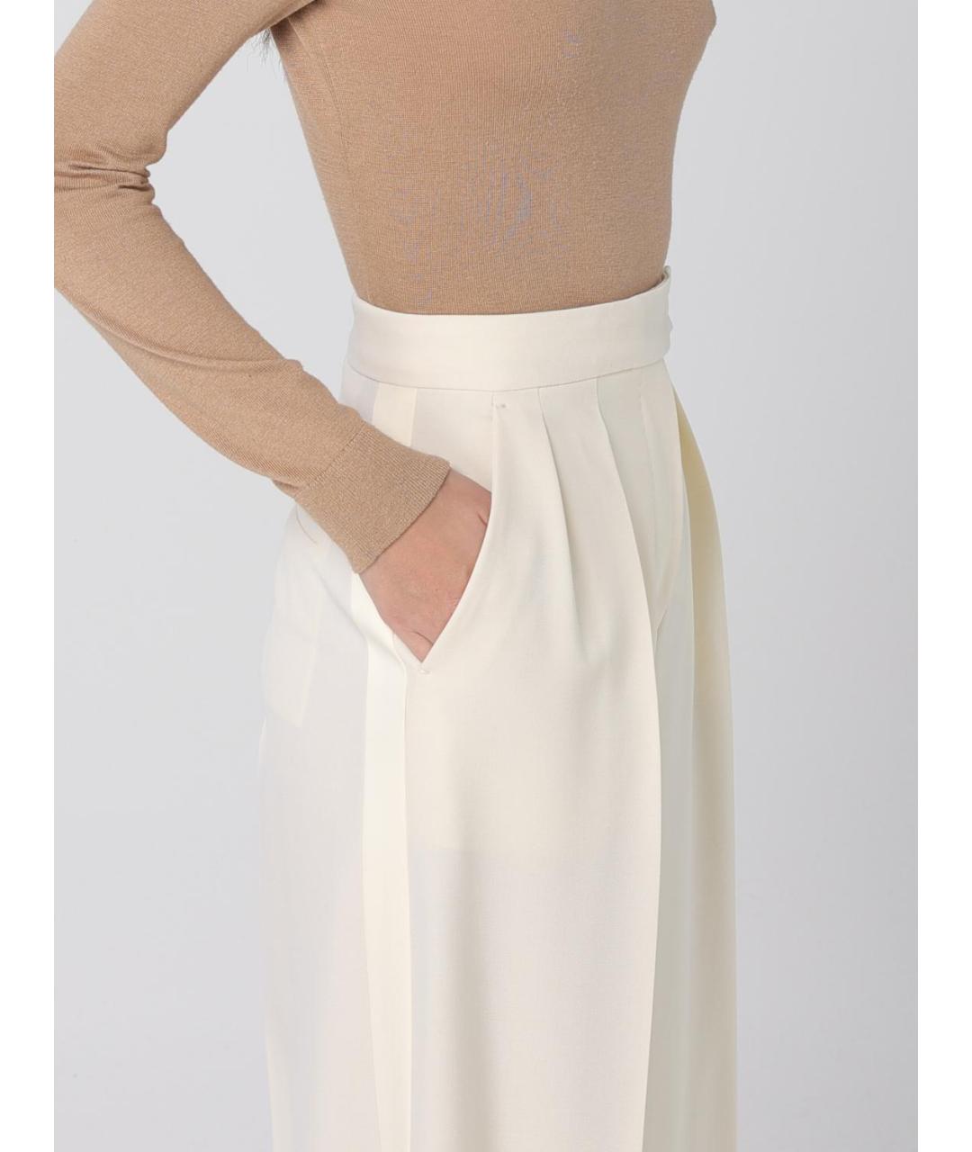 MAX MARA Бежевые прямые брюки, фото 4