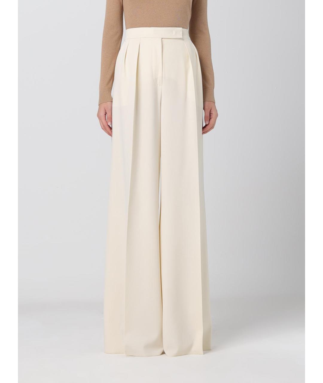 MAX MARA Бежевые прямые брюки, фото 5