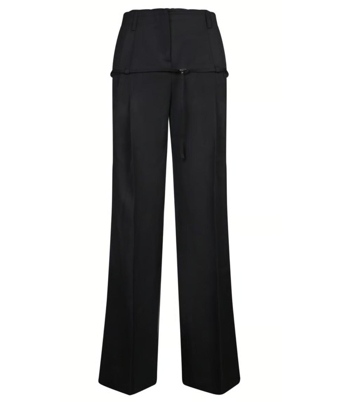 JACQUEMUS Черные шерстяные прямые брюки, фото 1
