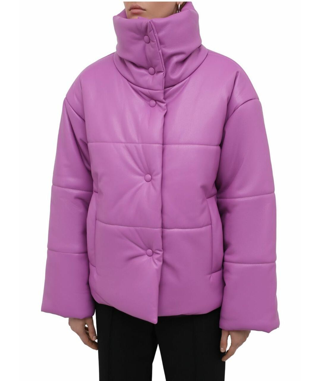 NANUSHKA Розовая полиуретановая куртка, фото 5