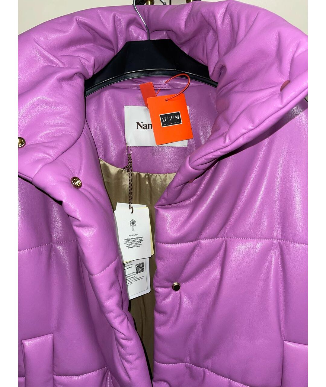 NANUSHKA Розовая полиуретановая куртка, фото 4
